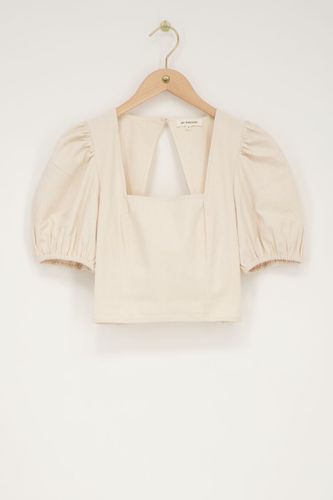 Top en lin avec manches bouffantes | - My jewellery - Modalova