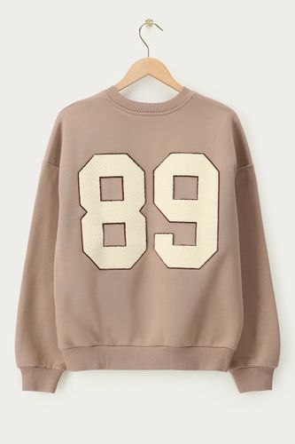 Beigefarbenes Sweatshirt mit Teddybär-Patch | - My jewellery - Modalova
