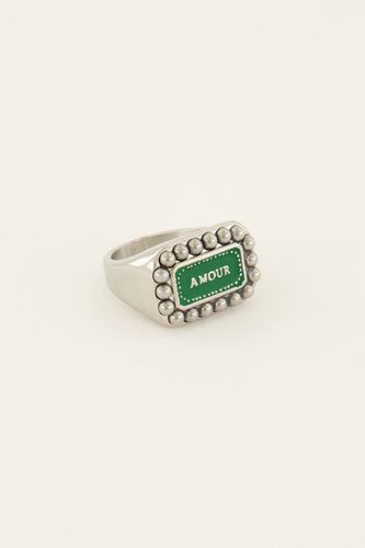 Bold Spirit Ring mit grünem Amour-Charm | - My jewellery - Modalova