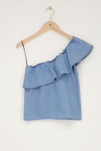 Denim One-Shoulder-Top mit Rüsche | - My jewellery - Modalova