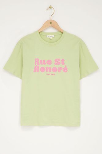 Hellgrünes T-Shirt''Rue st. honoré''| - My jewellery - Modalova