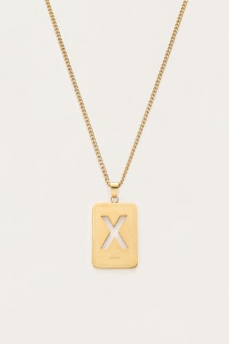 Sautoir avec charm initiale carré | - My jewellery - Modalova