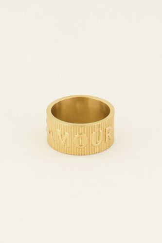 Breiter Ring mit Aufschrift l'amour | - My jewellery - Modalova