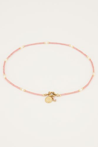 Rosa Perlenkette mit Verschluss und Anhängern | - My jewellery - Modalova