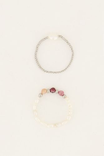 Stretchring-Set mit Perlen und Glasperlen | - My jewellery - Modalova