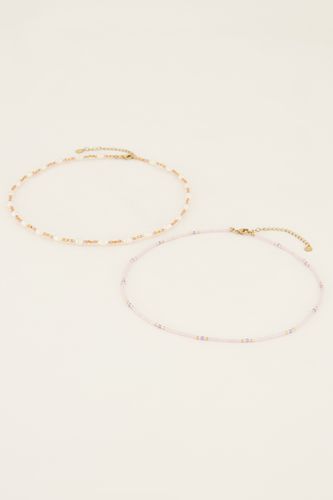 Souvenir Ketten-Set in und Lila, mit Glasperlen und Perlen | - My jewellery - Modalova