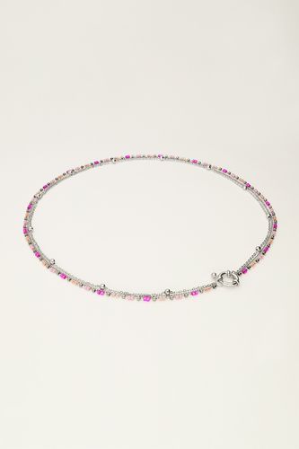 Dreifach-Kette mit pinken Perlen | - My jewellery - Modalova