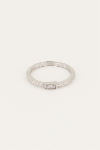 Vintage Ring transparentes Rechteck&Struktur | - My jewellery - Modalova