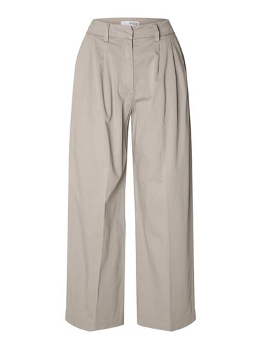 Pleated Wide-leg Trousers - Selected - Modalova