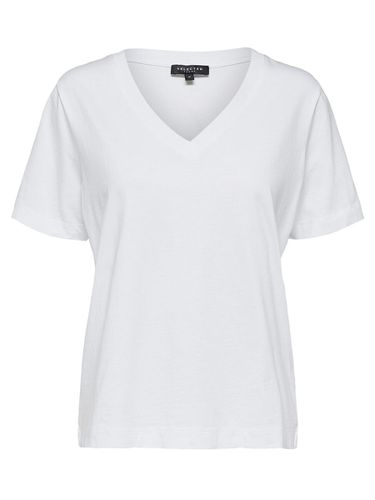 Cuello En Pico Camiseta - Selected - Modalova