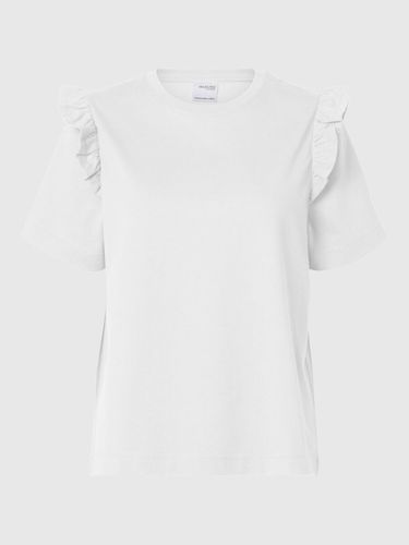 Frilled Short-sleeved T-shirt - Selected - Modalova