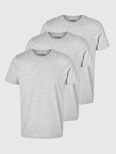 Paquete De 3 Unidades, De Algodón Camiseta - Selected - Modalova