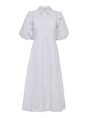 Broderie Anglaise Short Sleeved Dress - Selected - Modalova