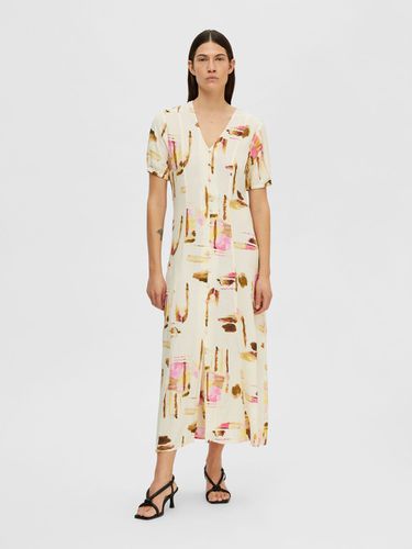 Printed Midi Dress - Selected - Modalova