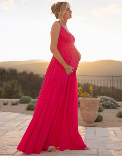 Fit & Flare Rib Knit Sleeveless Maternity and Nursing Dress - Seraphine - Modalova