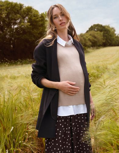 Double-Breasted Wool Maternity Coat - Seraphine - Modalova