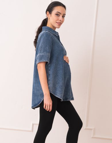 Tencel™ Short Sleeve Maternity-To-Nursing Shirt - Seraphine - Modalova