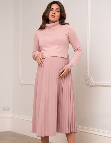 Rose Pleated Maternity & Nursing Dress - Seraphine - Modalova