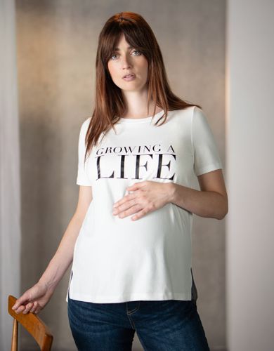 Jersey Short Sleeve Slogan Maternity T-Shirt - Seraphine - Modalova