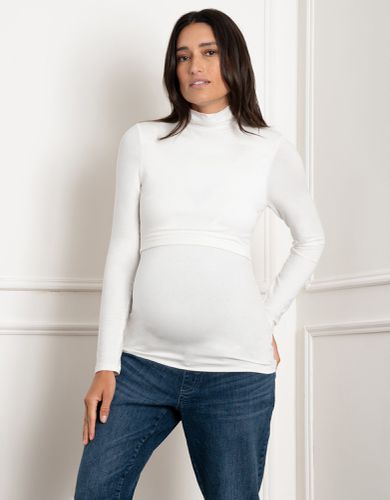 Lift-Up Long Sleeve Jersey Maternity & Nursing Layering Top - Seraphine - Modalova