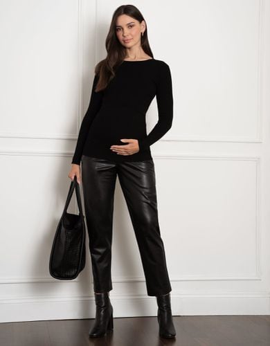 Leather-Look Straight-Leg Maternity Trouser - Seraphine - Modalova