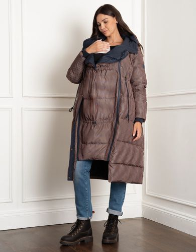 Houndstooth Puffer Maternity Coat - Seraphine - Modalova