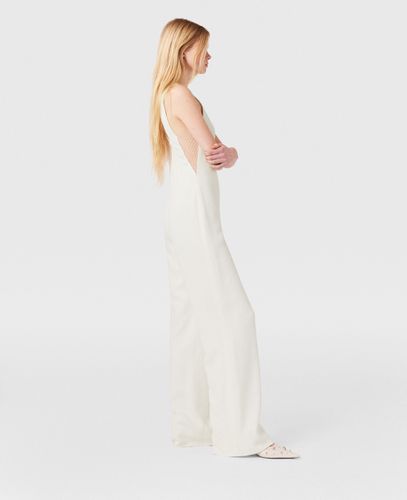 Jumpsuit mit V Ausschnitt und Kristallnetz, Frau, , Größe: 40 - Stella McCartney - Modalova