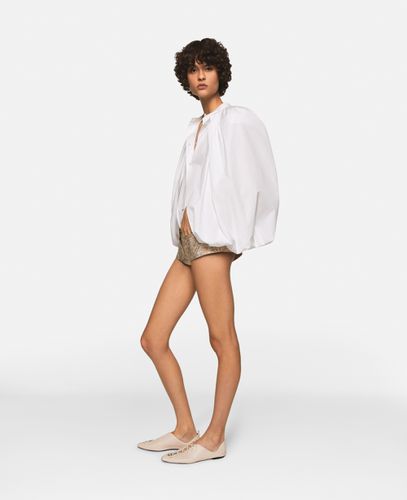 Cape-Sleeve Cotton Shirt, Woman, , Size: 46 - Stella McCartney - Modalova