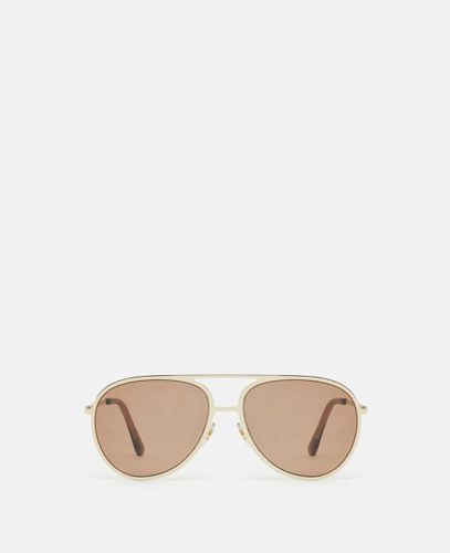 Occhiali da sole aviator in metallo, Donna - Stella McCartney - Modalova