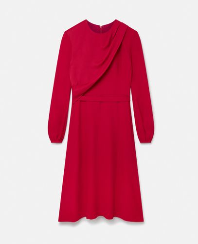 Wrap Front Twill Midi Dress, Woman, , Size: 40 - Stella McCartney - Modalova
