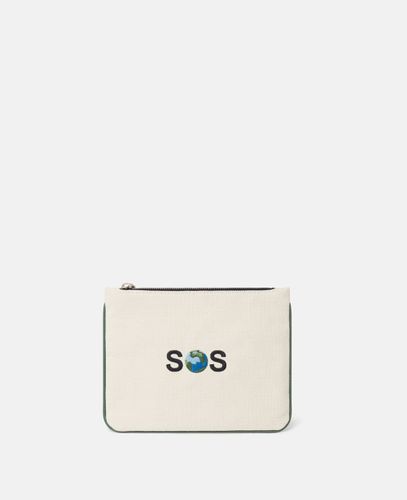 SOS Embroidered Zip Cardholder, Woman - Stella McCartney - Modalova