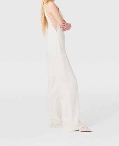 Crystal Mesh Deep V Jumpsuit, Woman, , Size: 42 - Stella McCartney - Modalova