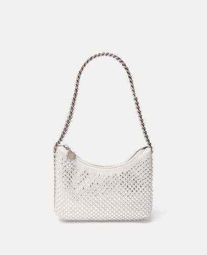 Borsa a spalla con zip mini Falabella in rete con cristalli, Donna - Stella McCartney - Modalova