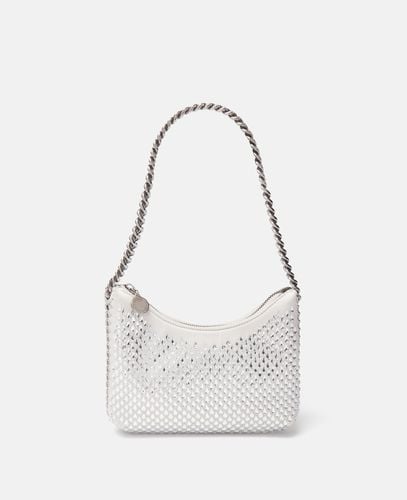 Borsa a spalla con zip mini Falabella in rete con cristalli, Donna - Stella McCartney - Modalova