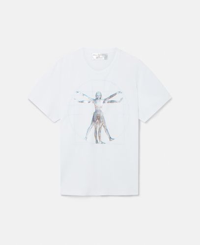 Oversize-T-Shirt aus Biobaumwolle mit vitruvianischer Frau als Motiv, Frau, , Größe: XXS - Stella McCartney - Modalova