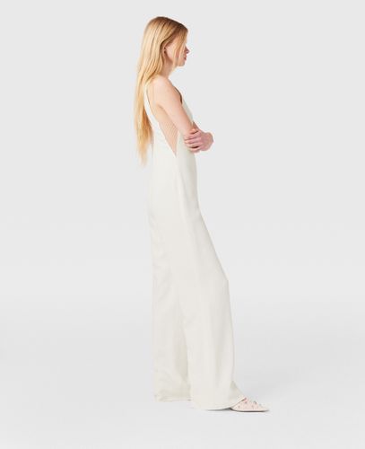 Jumpsuit mit V Ausschnitt und Kristallnetz, Frau, , Größe: 38 - Stella McCartney - Modalova