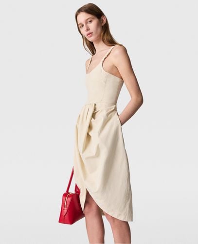 Abito Midi con Gonna Plissettata e Spalline con Ruche, Donna, , Taglia: 42 - Stella McCartney - Modalova