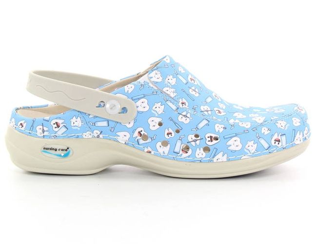 Waschbare Sandalen aus Leder mit Pflegefunktion, Zähne - Nursing Care - Modalova