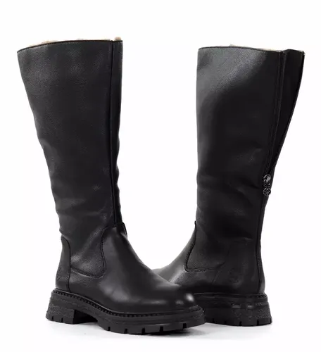 Damen Lederstiefel Z9856-00 Schwarz - Rieker - Modalova