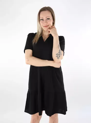 Kleid Tiri-Caro V-Ausschnitt schwarz - Only - Modalova