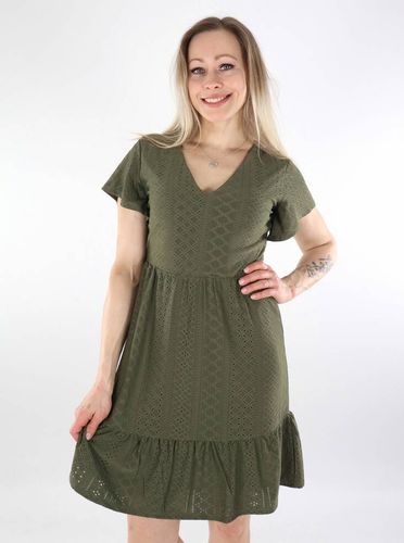 Kleid S/S V-Ausschnitt Efeugrün - Only - Modalova