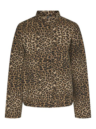 Pcginger Leopard Denim Jacket - Pieces - Modalova
