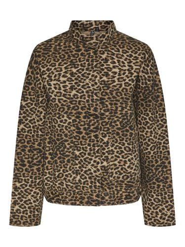 Pcginger Leopard Denim Jacket - Pieces - Modalova