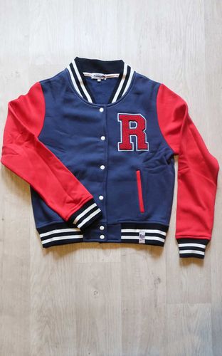 Rumble59 Sweat College Jacke, blau/rot #M - Rockabilly Rules (DACH) - Modalova