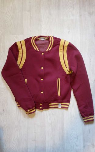 Rumble59 Sweat College Jacke, bordeaux/senf #S - Rockabilly Rules (DACH) - Modalova