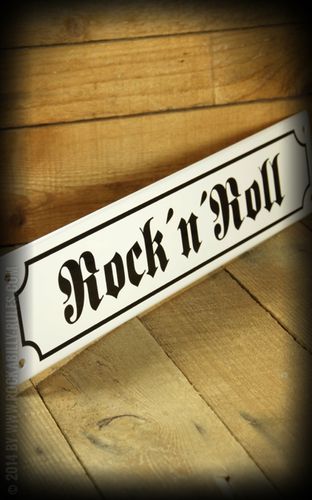 Straßenschild mit Email beschichtet - Rock'n'Roll - Rockabilly Rules (DACH) - Modalova