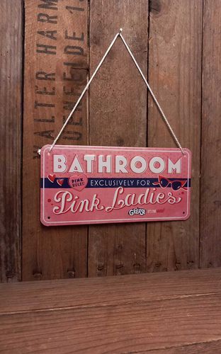 Vintage Hängeblechschild - Grease - Pink Ladies Bathroom, 10 x 20 cm - Nostalgic Art - Modalova