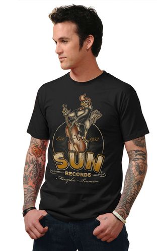 Steady T-Shirt - Roosterbilly Sun Records #L - Steady Clothing - Modalova