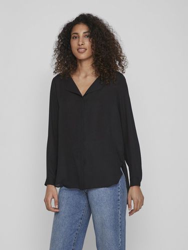 High Low Split Neck Shirt - Vila - Modalova