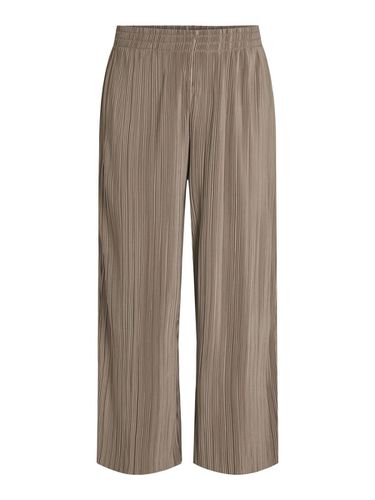 Curve - Pleated High Waisted Trousers - Vila - Modalova
